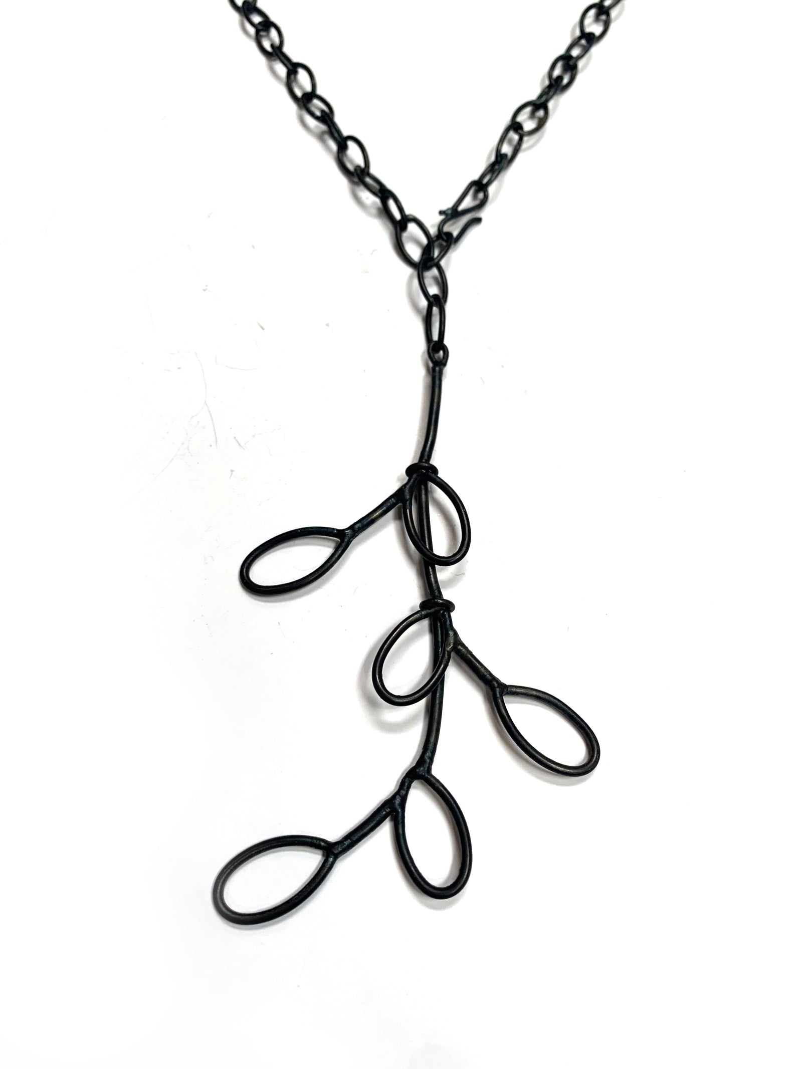 Leaf lariat necklace - sample sale