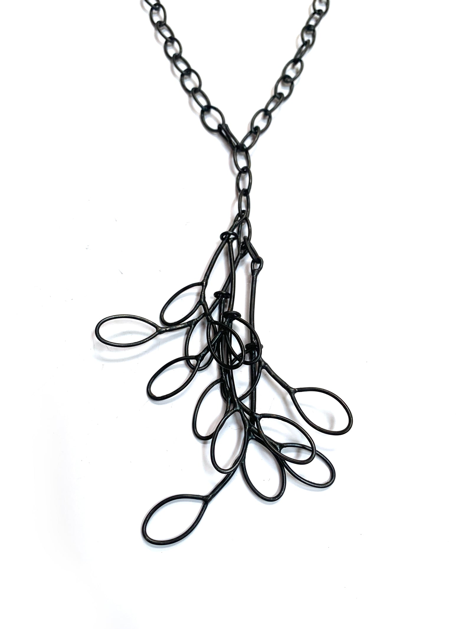 Leaf lariat necklace - sample sale