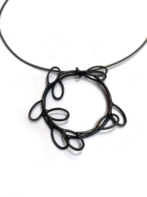 Circle leaf pendant - sample sale