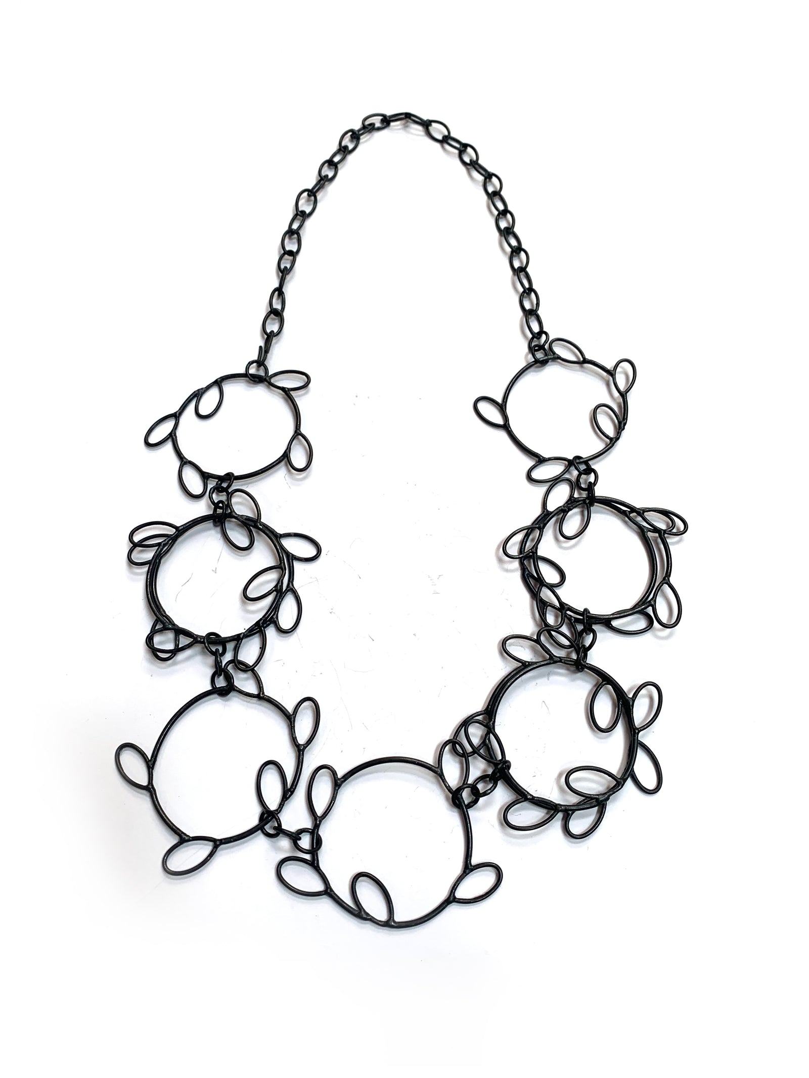 Circle leaf necklace - sample sale