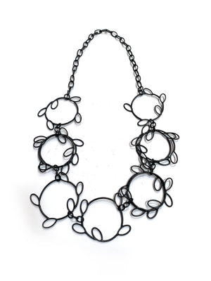 Circle leaf necklace - sample sale