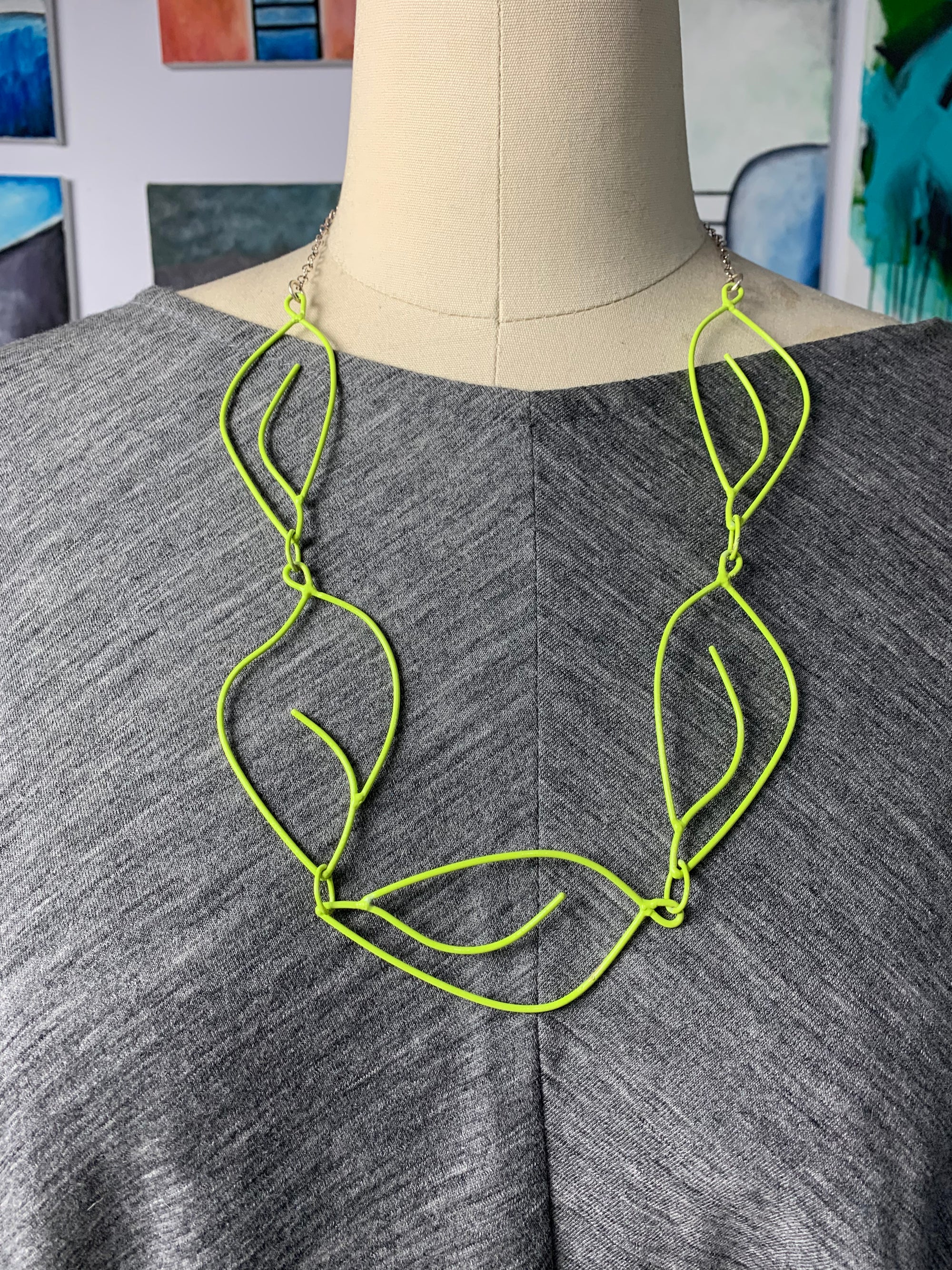 Danse Necklace in Neon Chartreuse - sample sale