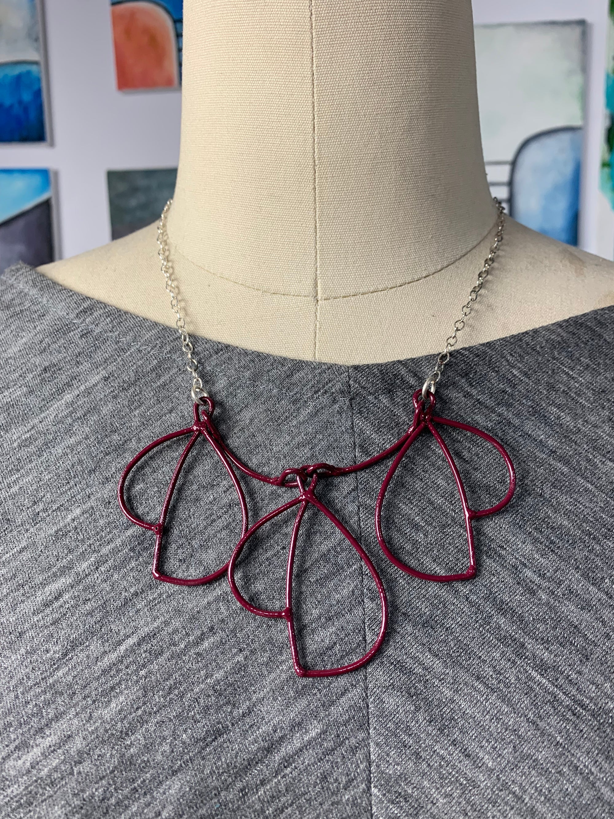 Trivolo Necklace in Lush Burgundy