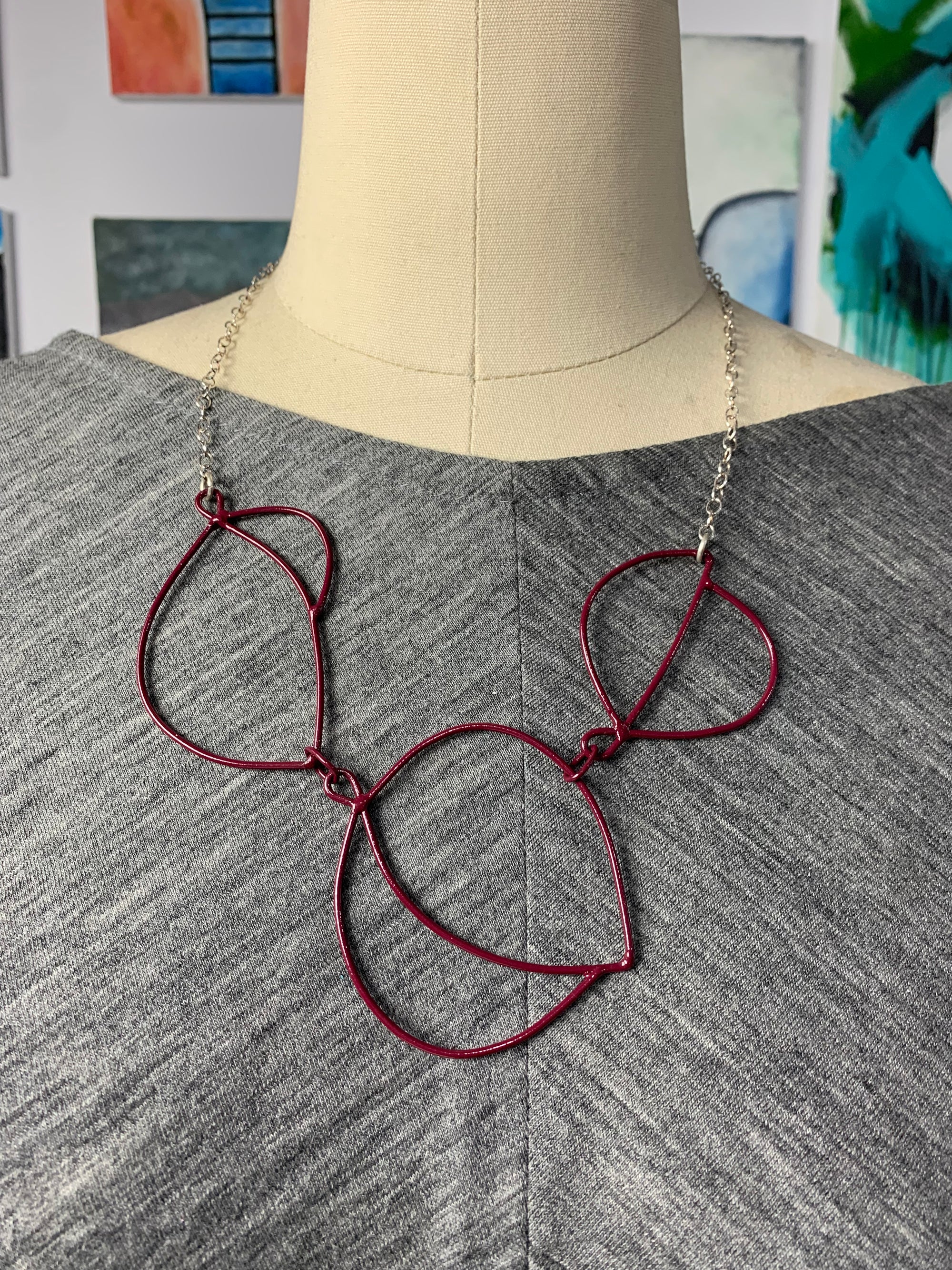 Embiller Necklace in Lush Burgundy - sample sale