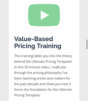 The Ultimate Pricing Template for Artists and Makers