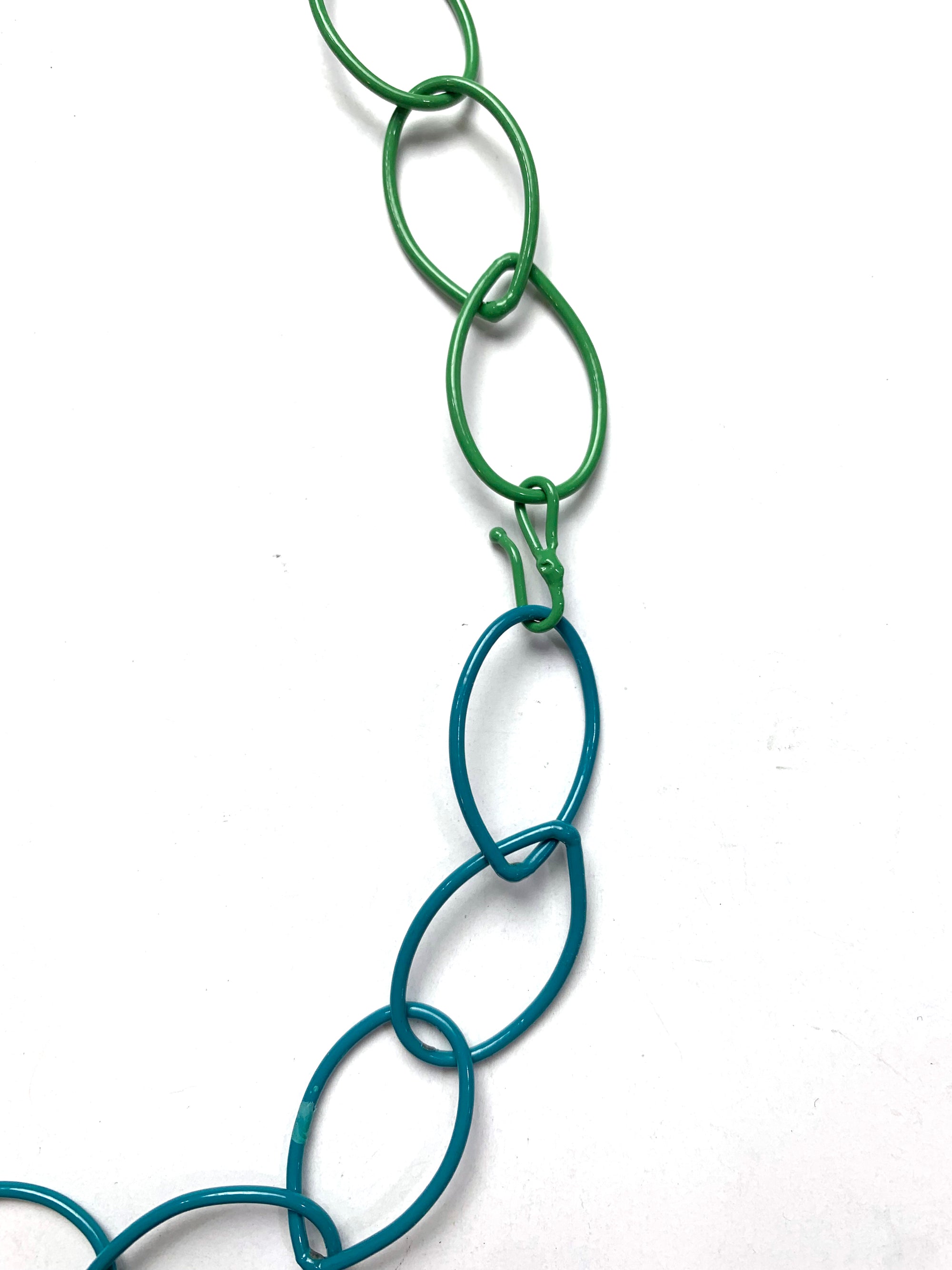 Audrey necklace in Bold Teal & Fresh Green