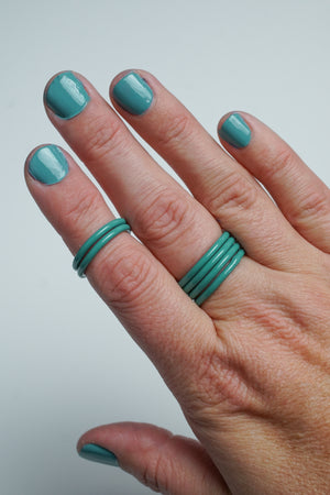 Stacking Ring in Dark Mint