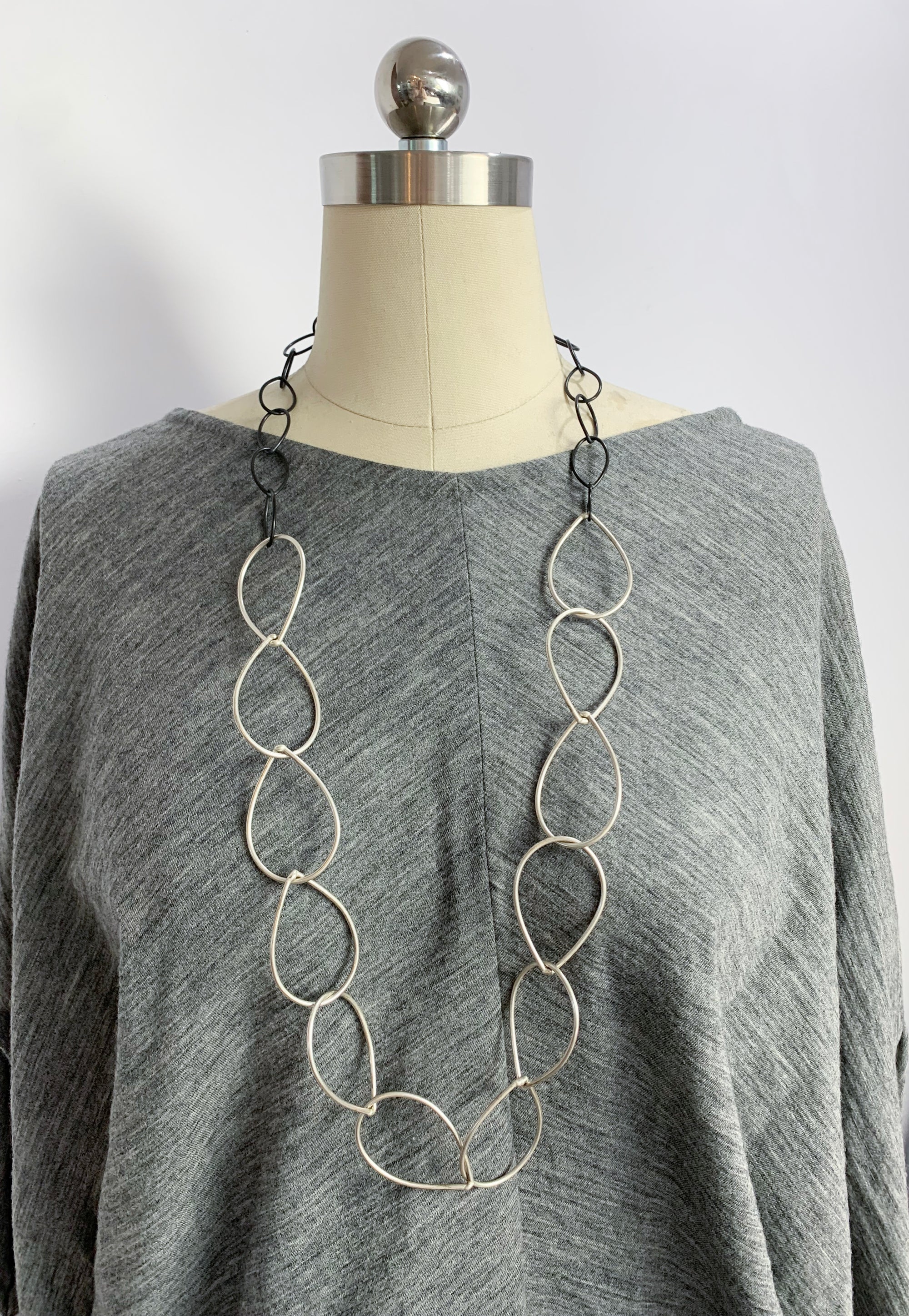 Diana necklace in silver and steel - sample sale