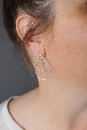 Double Drop Threader Earrings in silver or gold-filled