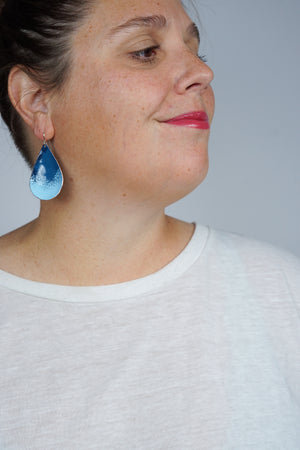 Chroma Earrings in Azure Blue and Light Blue