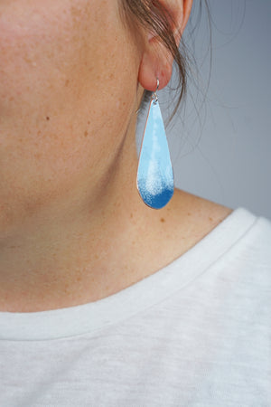 Chroma Earrings in Light Blue and Azure Blue