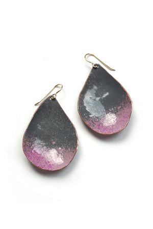 Chroma Earrings in Storm Grey and Dusty Mauve