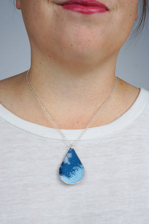 Chroma Pendant in Azure Blue and Light Blue