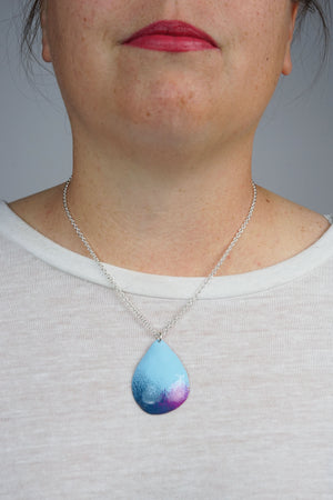 Chroma Pendant in Azure Blue and Radiant Orchid