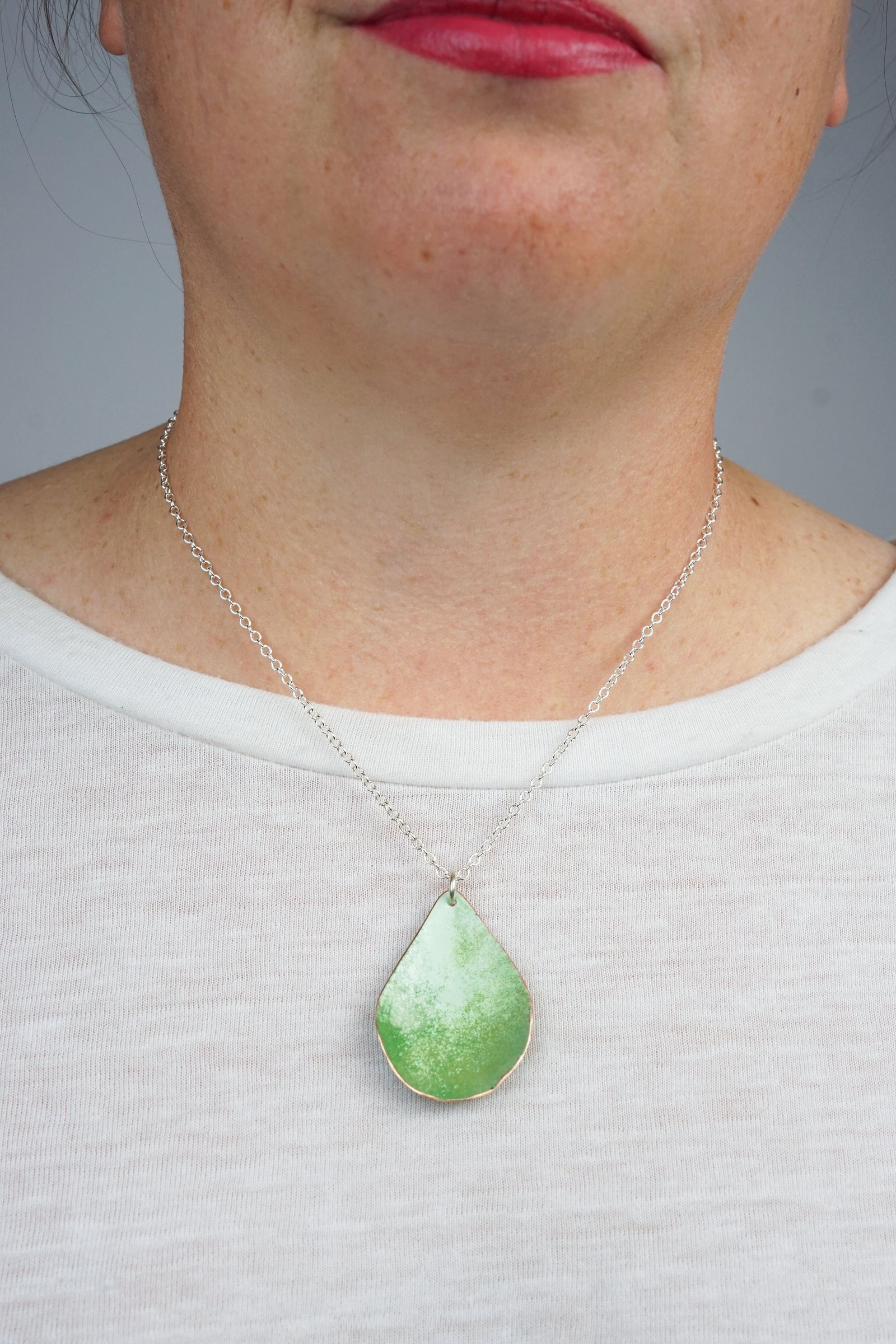 Chroma Pendant in Soft Mint and Fresh Green