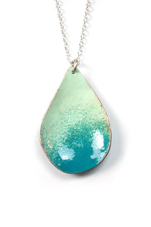 Chroma Pendant in Soft Mint and Bold Teal