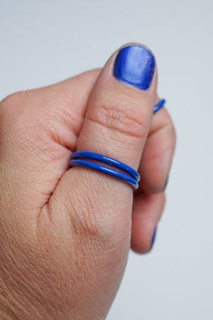 Stacking Ring in Electric Blue