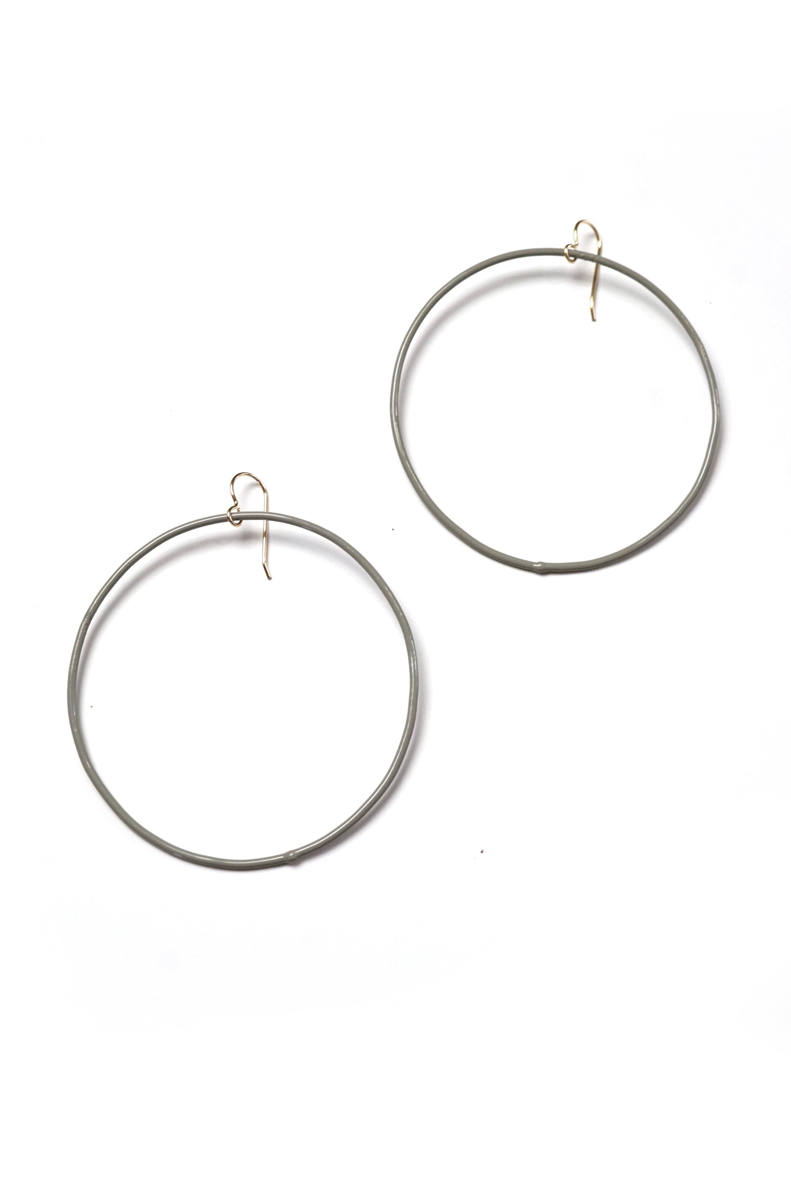 Extra Large Evident Earrings in Stone Grey - sample sale