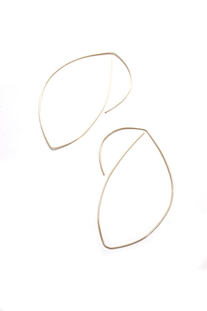 Grand Peche Threader Hoop Earrings in silver or gold-filled