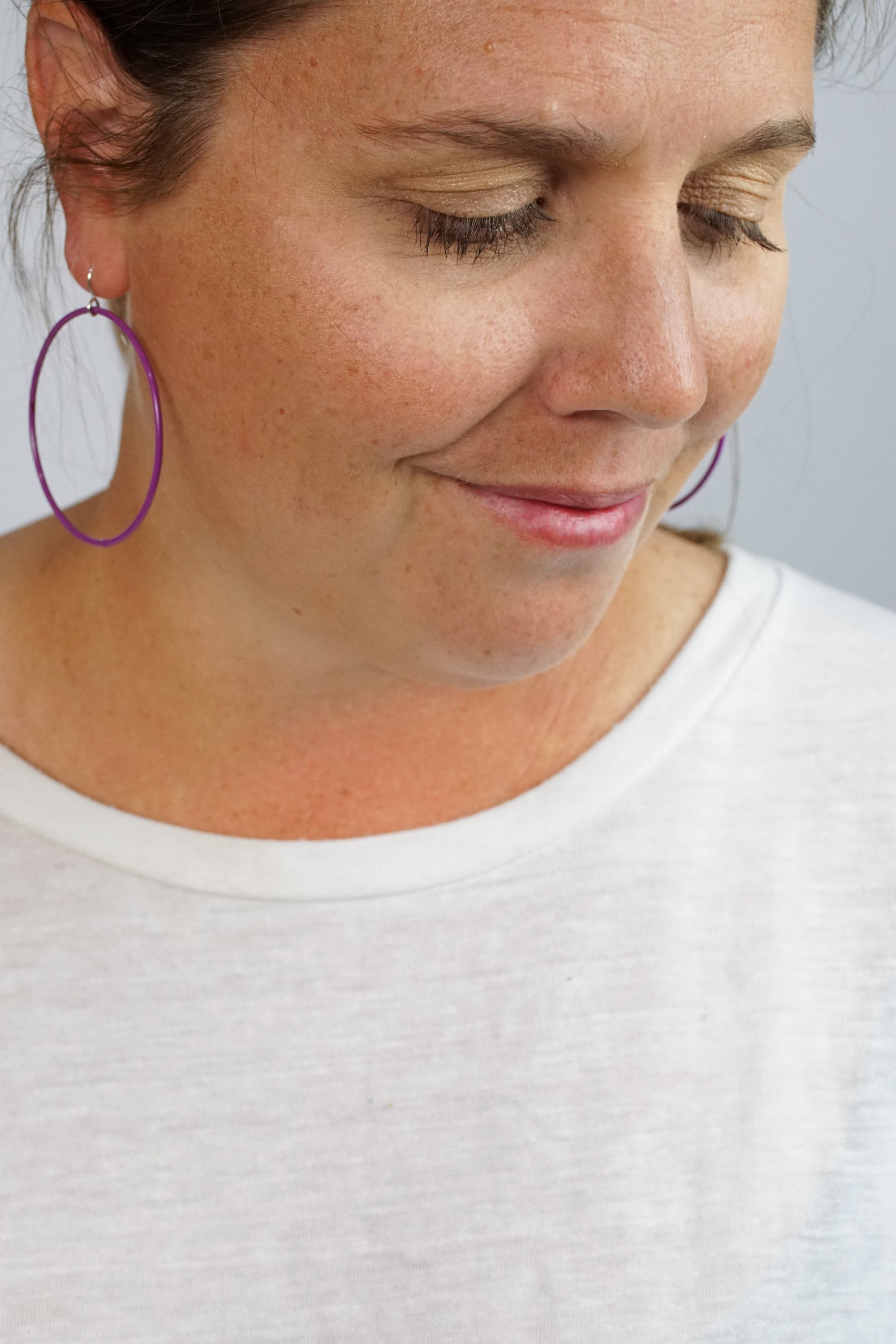 Large Evident Earrings in Radiant Orchid - sample sale