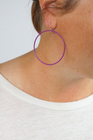 Large Evident Earrings in Radiant Orchid - sample sale