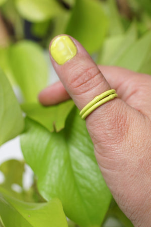 Stacking Ring in Neon Chartreuse PRE-ORDER