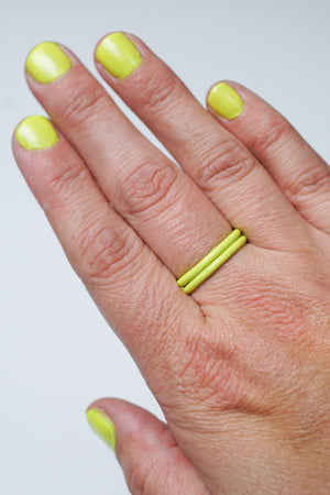 Stacking Ring in Neon Chartreuse PRE-ORDER