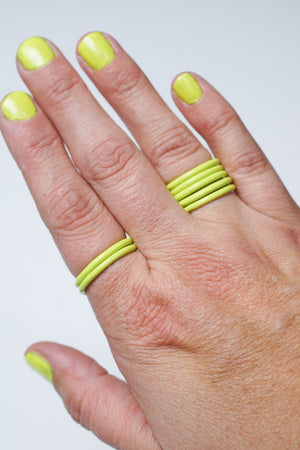 Stacking Ring in Neon Chartreuse PRE-ORDER