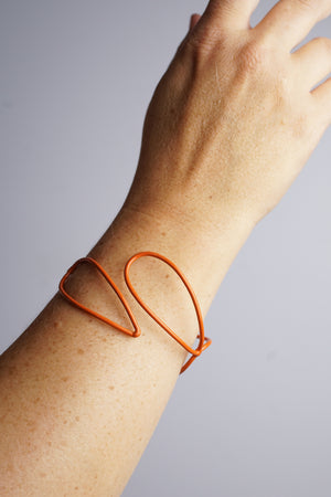 Open Monument Bracelet in Burnt Orange