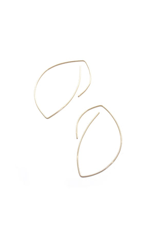 Peche Threader Hoop Earrings in silver or gold-filled