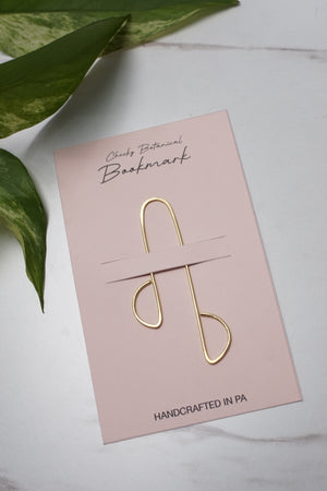 Piquer Cheeky Botanical Brass Bookmark