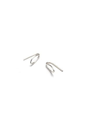 Tiny Leaf Threader Earrings in silver or gold-filled