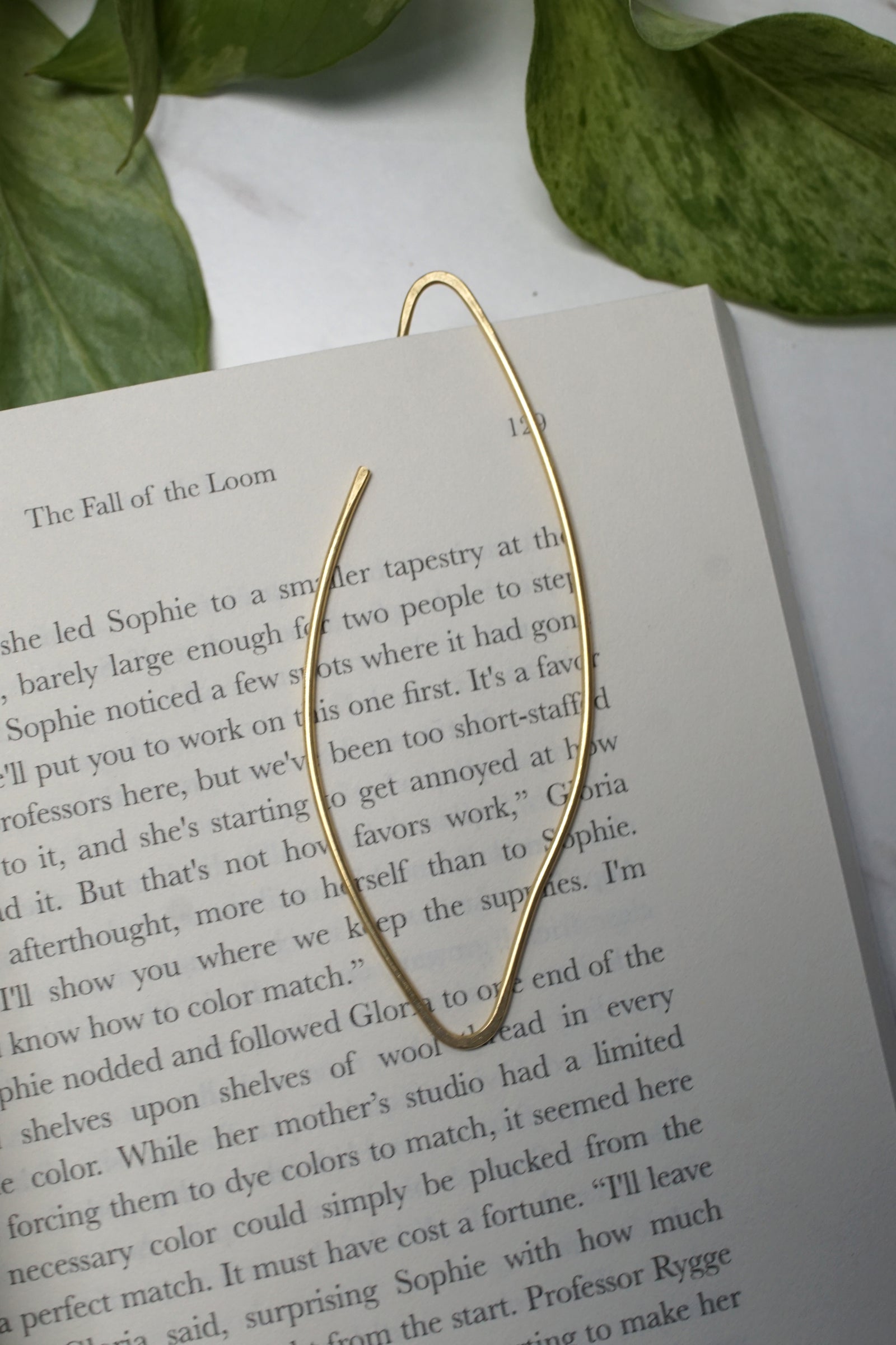 Verdant Botanical Brass Bookmark