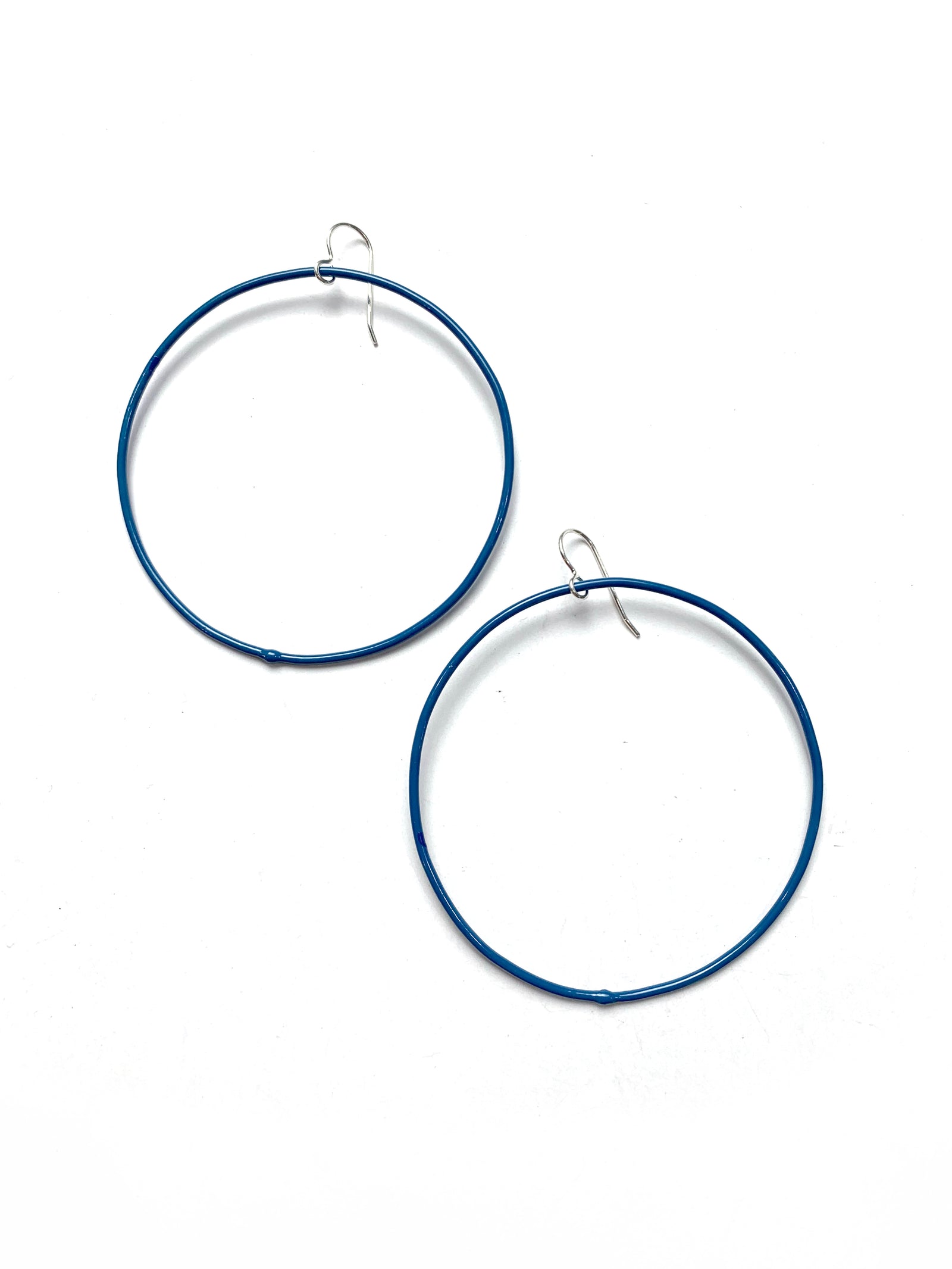 Extra Large Evident Earrings in Azure Blue - sample sale