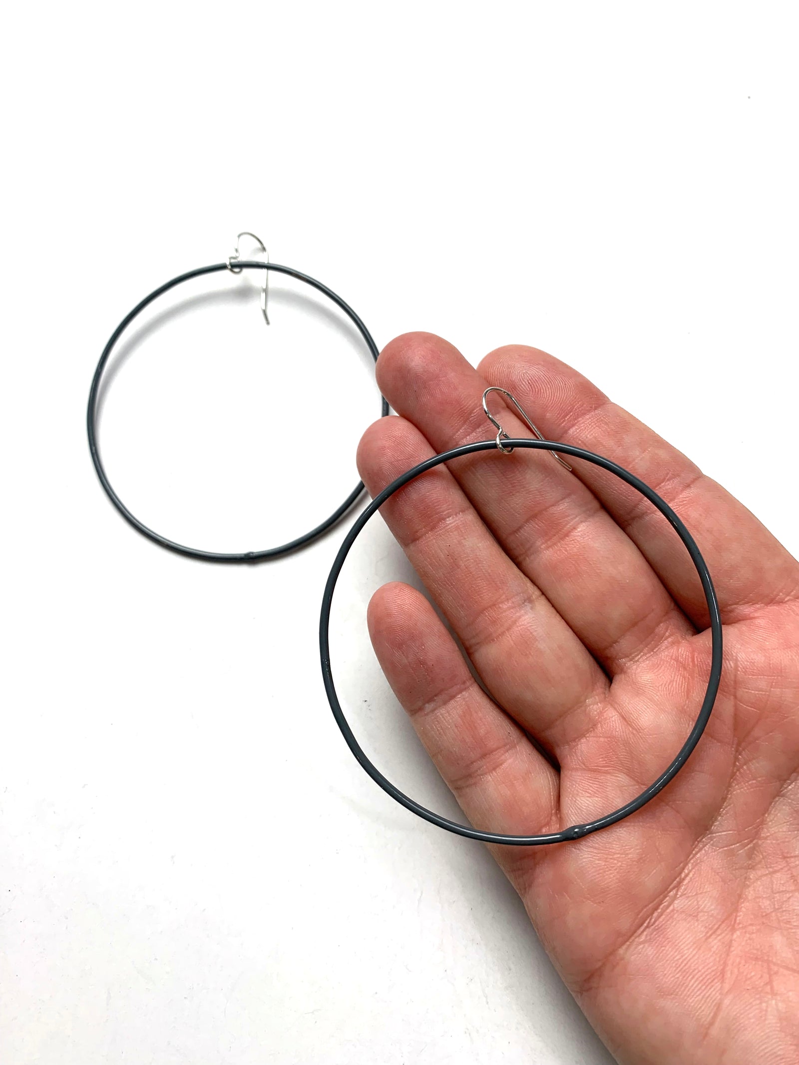 Extra Large Evident Earrings in Storm Grey - sample sale