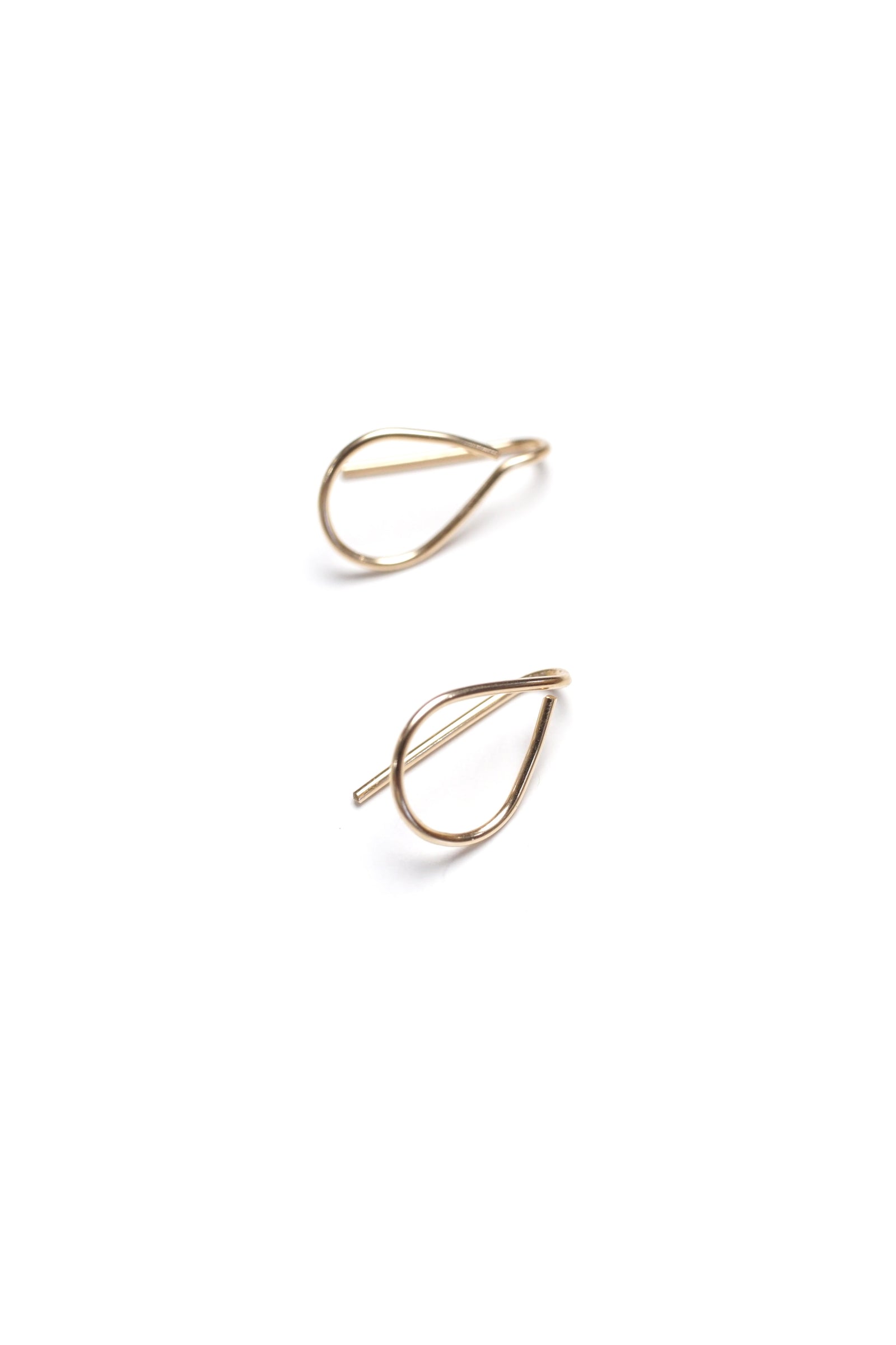 Extra Small Droplet Threader Earrings in silver or gold-filled