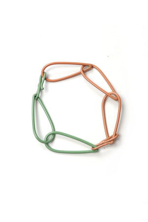 Modular Bracelet in Dusty Rose and Pale Green - medium