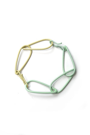 Modular Bracelet in Soft Mint and Green Sand - medium