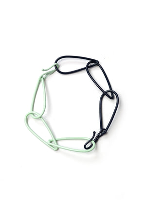 Modular Bracelet in Soft Mint and Dark Navy - large/extra large