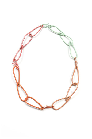 Modular Necklace in Dusty Rose, Desert Coral, Light Raspberry, and Soft Mint