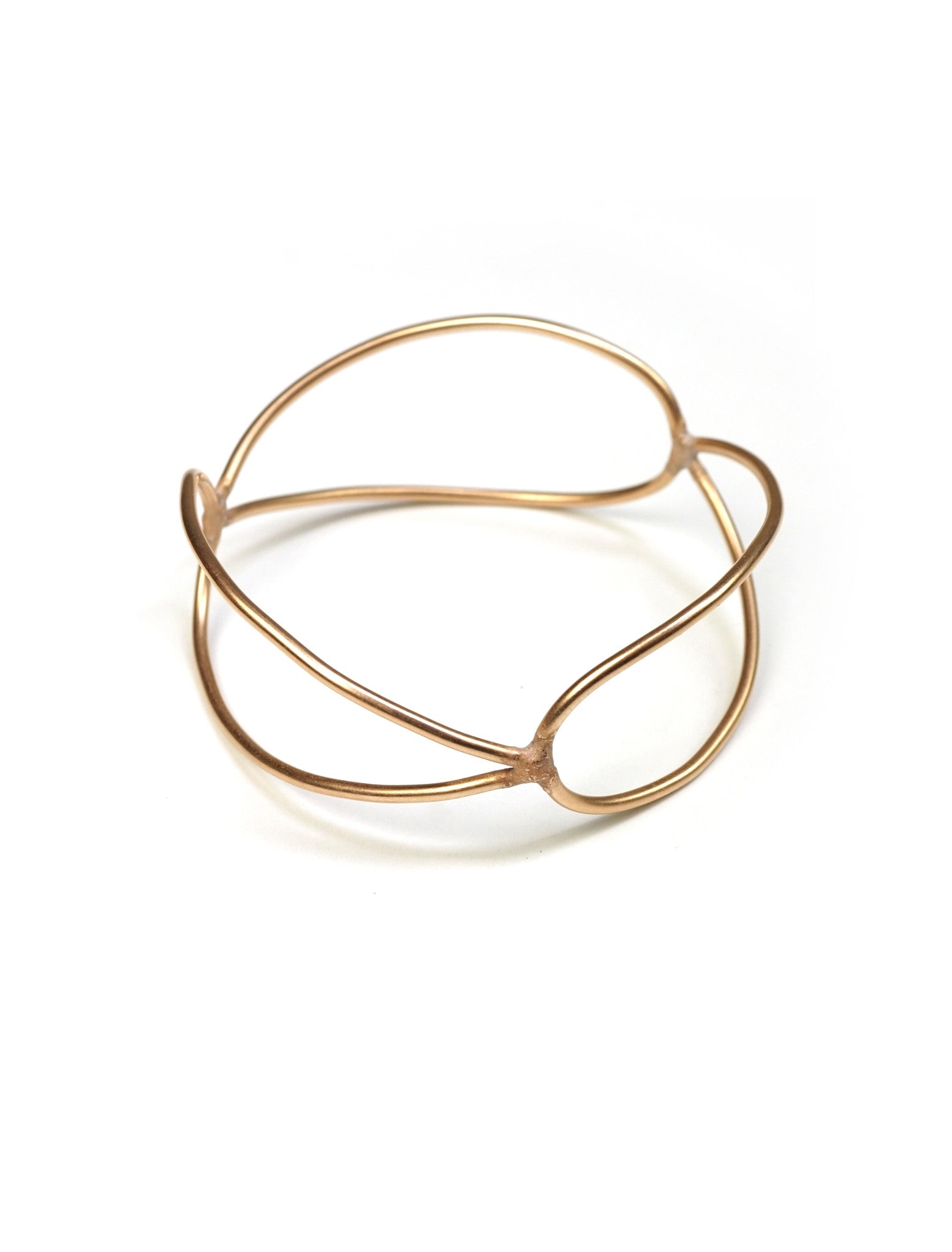 wide monument bracelet in bronze