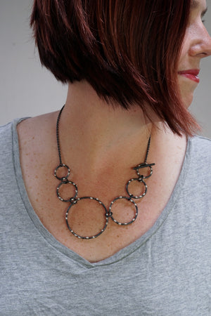 Zoe Necklace - Silver on Steel