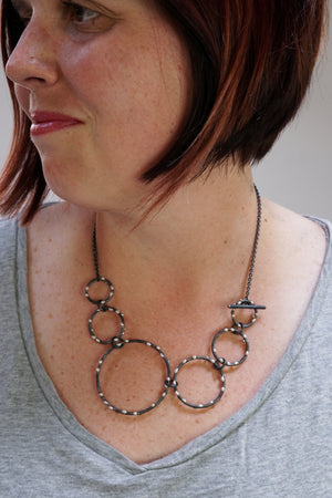 Zoe Necklace - Silver on Steel