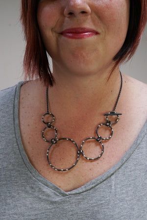 Zoe Necklace - Silver on Steel - sample sale