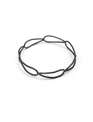 narrow monument bracelet in steel - sample sale