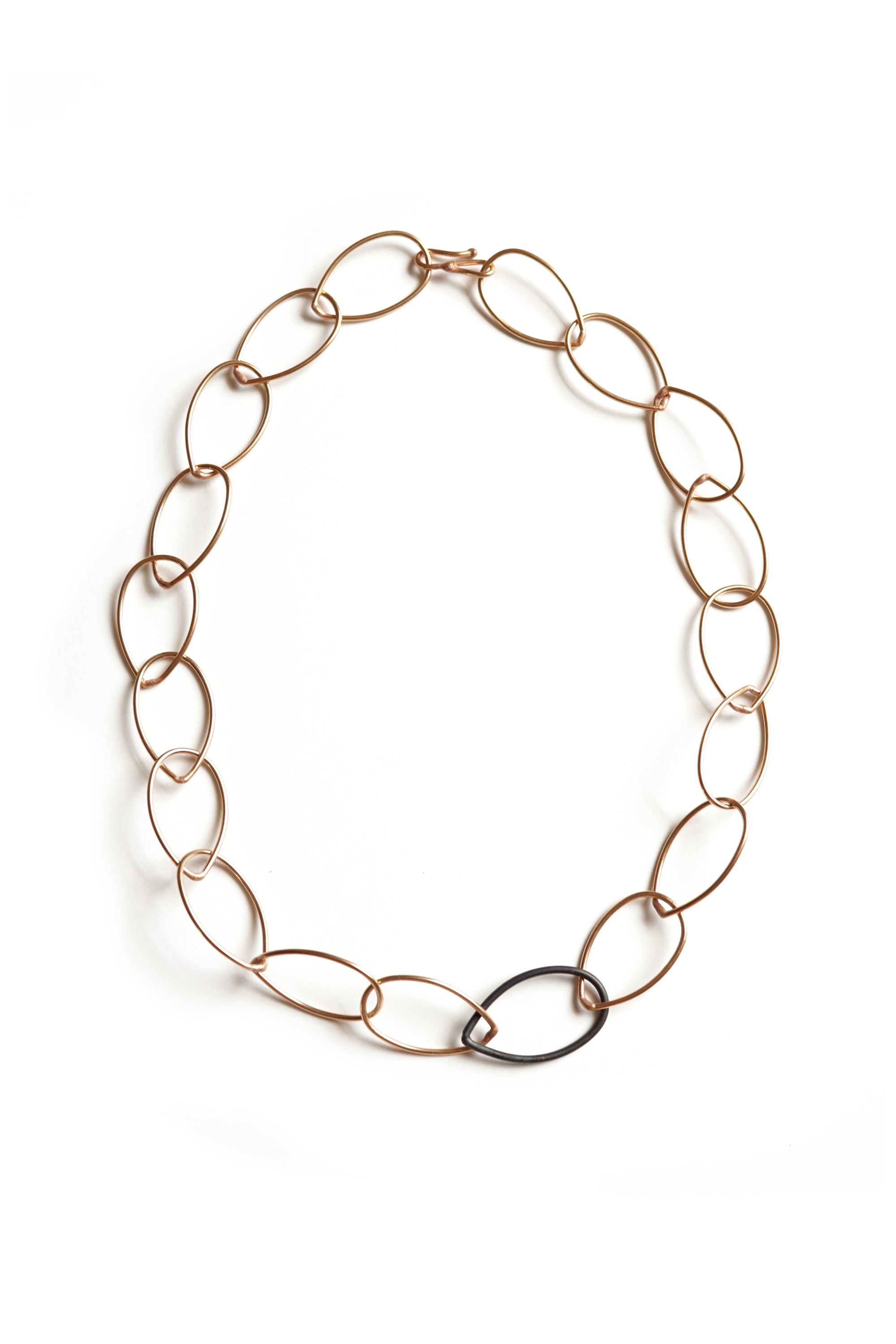 Audrey necklace - bronze with steel accent