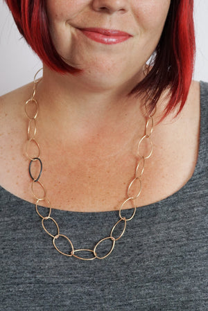 Ellen necklace - bronze with steel accent