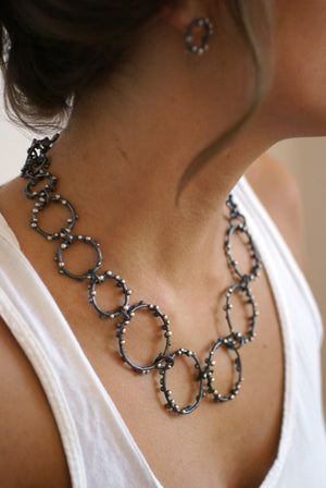 Vivian Necklace - Silver on Steel