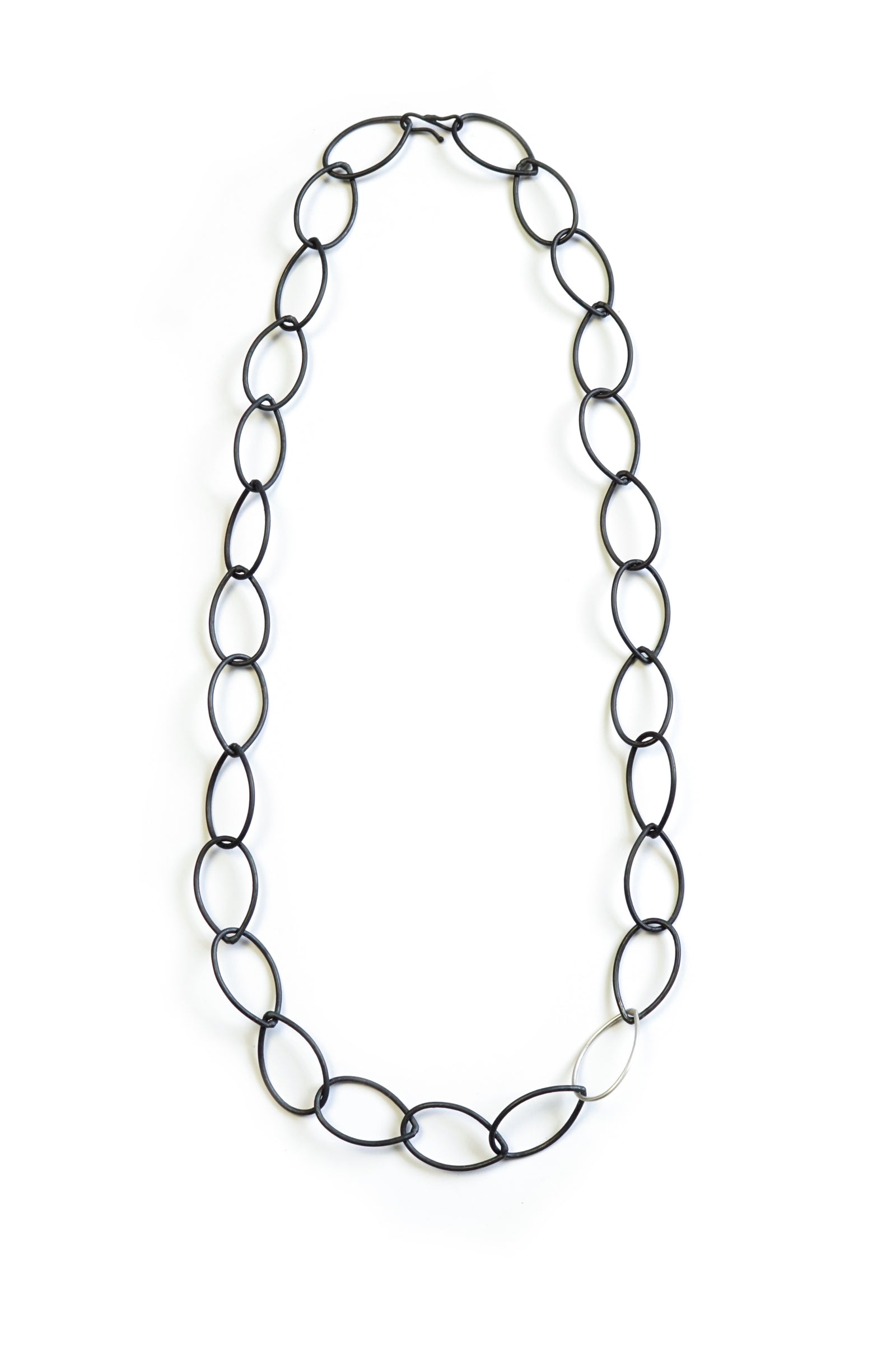 Ellen necklace - steel with silver accent
