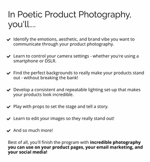 Poetic Product Photography